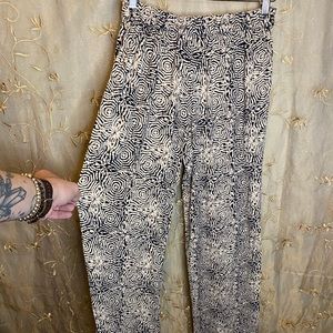 Small S Solitaire Silky Boho Wide Leg Spiral Pants